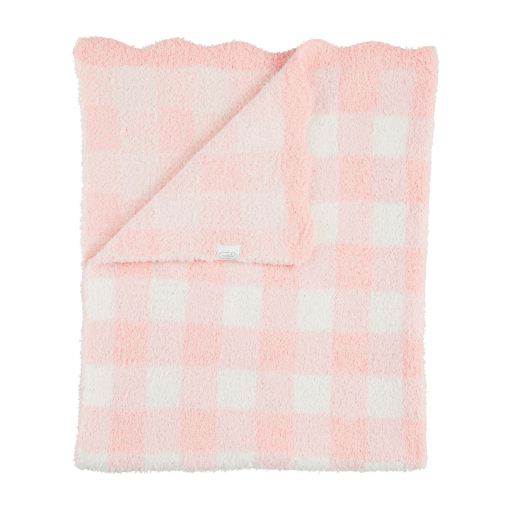 Pink Chenille Gingham Blanket