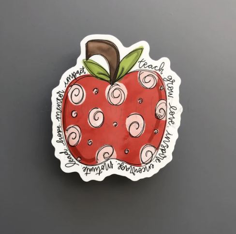 Apple Teacher Sticker