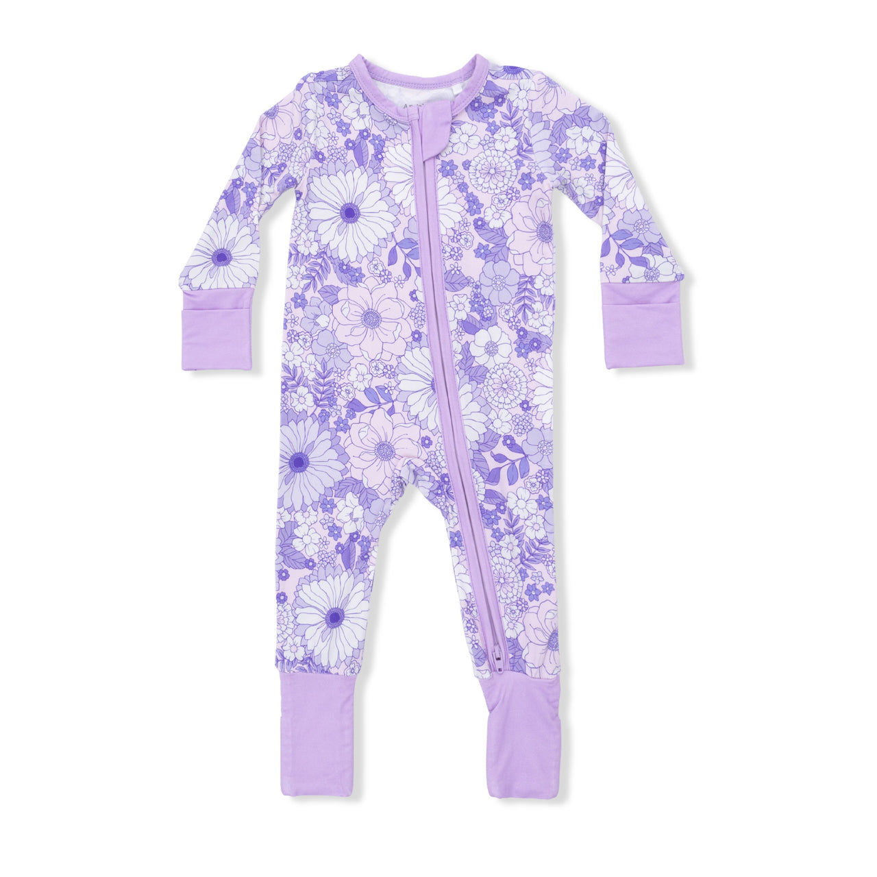 Convertible Zip Romper | Lacy Lavender Floral