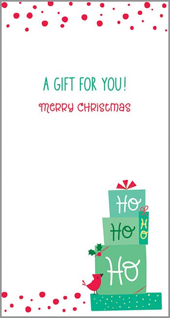 Money Gift Card Holder- Santa with Gifts
