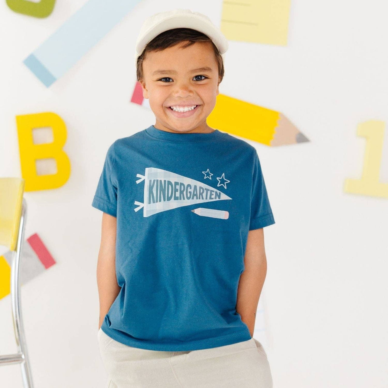Boy's Kindergarten Pennant Short Sleeve T-Shirt