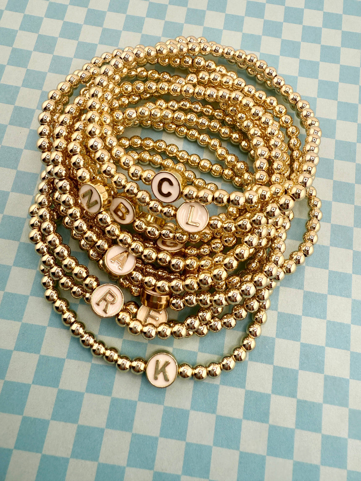 Initial Bracelet Gift for Teens Initial Beaded Jewelry