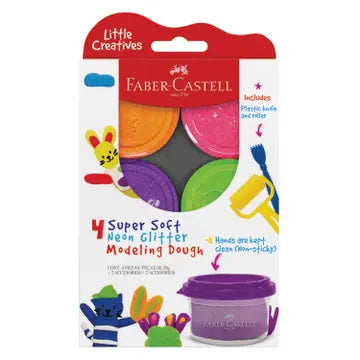 Neon Glitter Modeling Dough