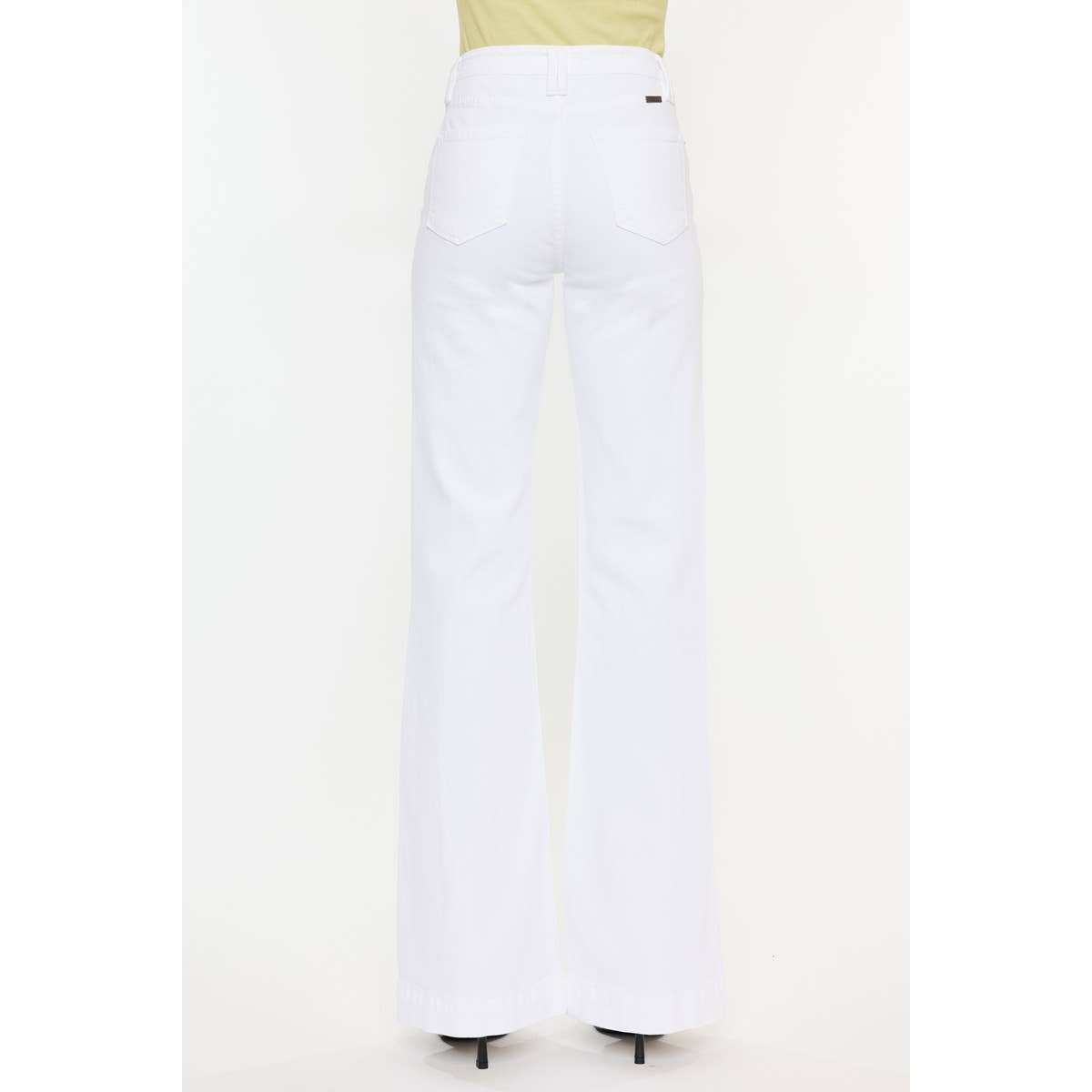 High Rise Wide Flare Jeans | White