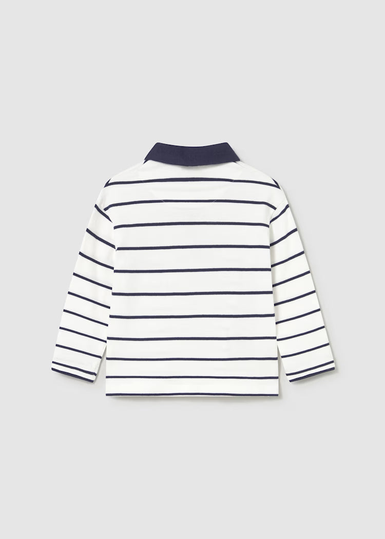 Baby Long Sleeve Striped Polo Shirt