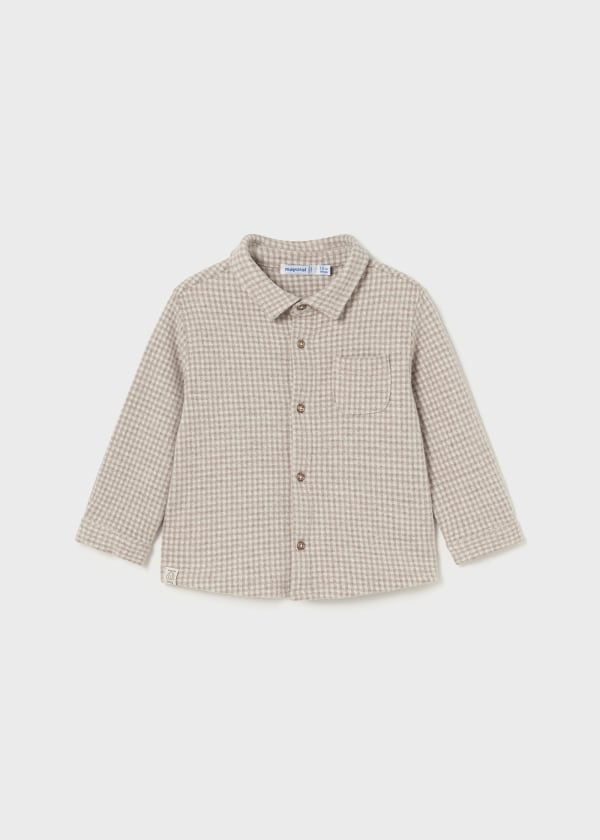 Baby Boy's Check Overshirt | Beige