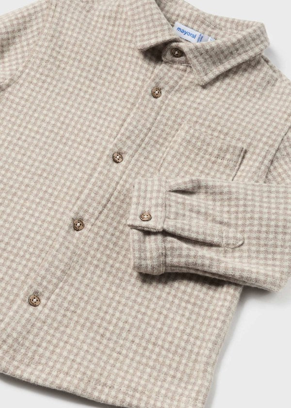 Baby Boy's Check Overshirt | Beige