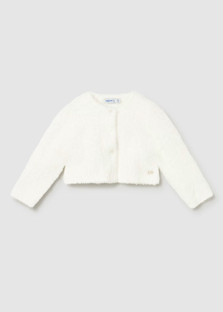 Baby Knit Cardigan with Faux Fur
