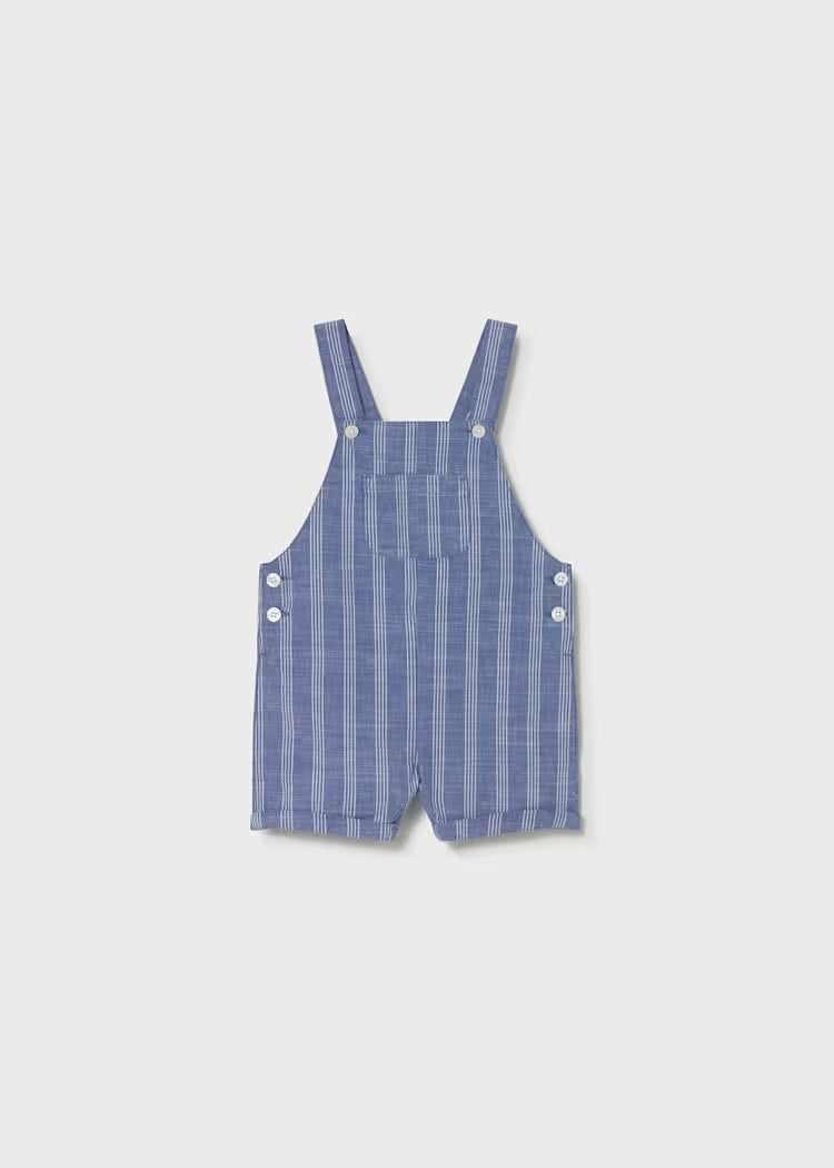 Baby Boy Linen Striped Overall