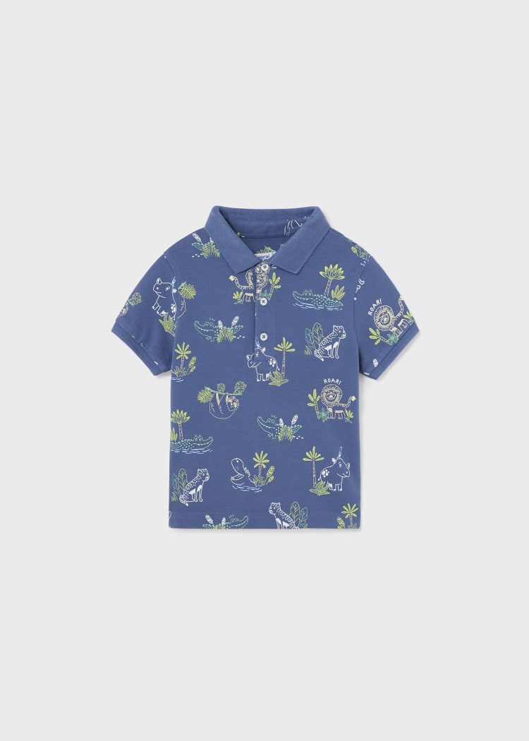 Baby Boy Animal Printed Polo Shirt