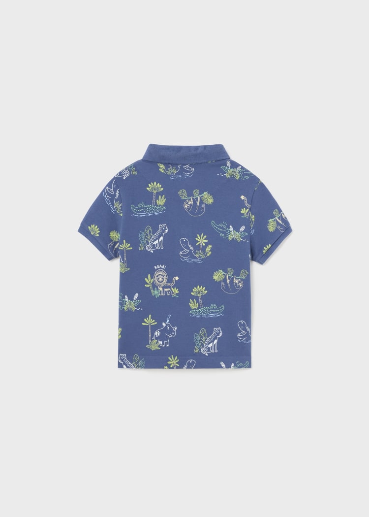 Baby Boy Animal Printed Polo Shirt