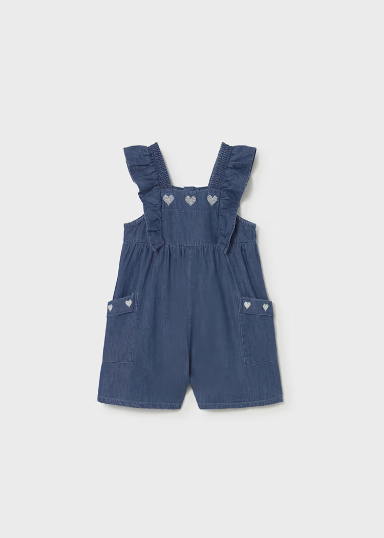 Baby Ruffled Romper | Denim