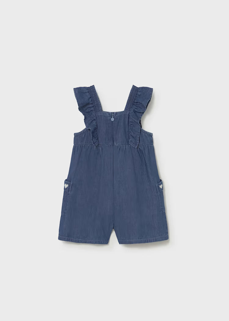 Baby Ruffled Romper | Denim