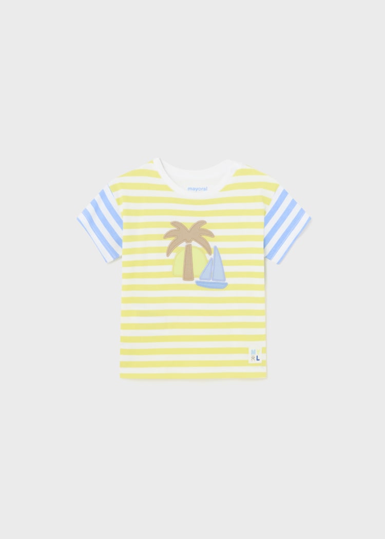 Baby Striped T-Shirt | Sailboat