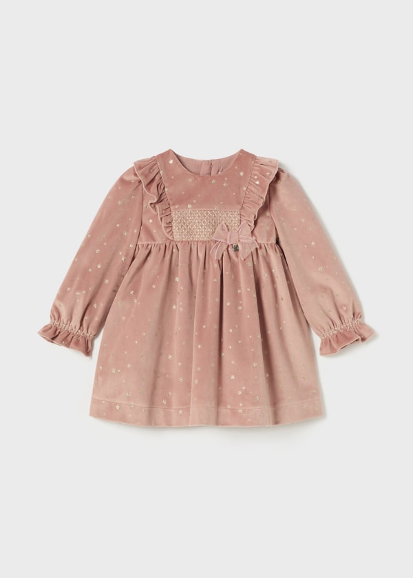 Baby Velvet Dress | Blush