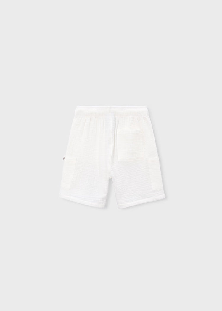 Boy's Lightweight Drawstring Shorts | White