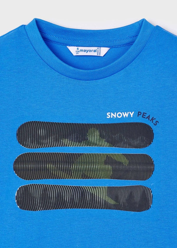 Boys Snowy Peaks T-Shirt | Blue