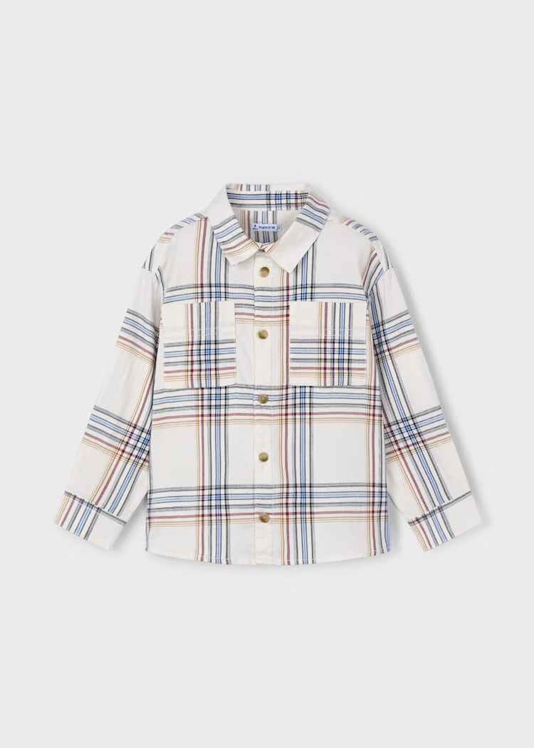 Boys Long Sleeve Plaid Shirt