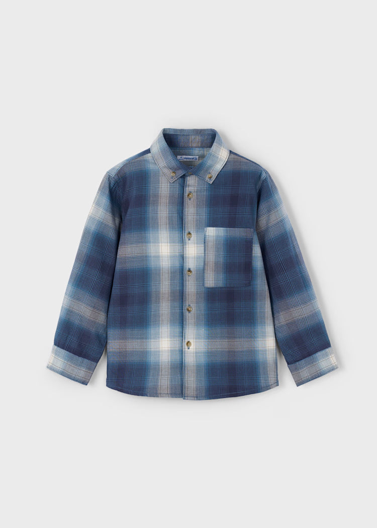 Boy’s Long Sleeve Plaid Shirt