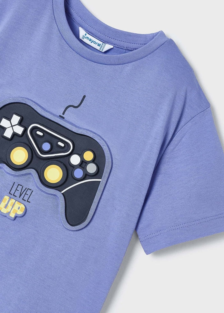 Boy's Short Sleeve Gamer T-shirt | Purple