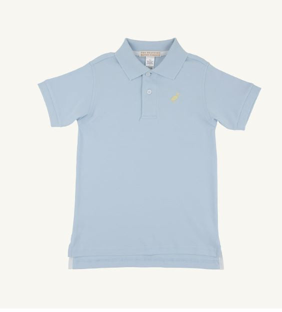 Prim & Proper Polo | Buckhead Blue with Bellport Butter Yellow Stork