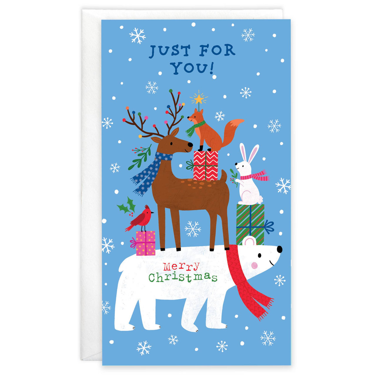 Money Gift Card Holder- Christmas Animal Stack