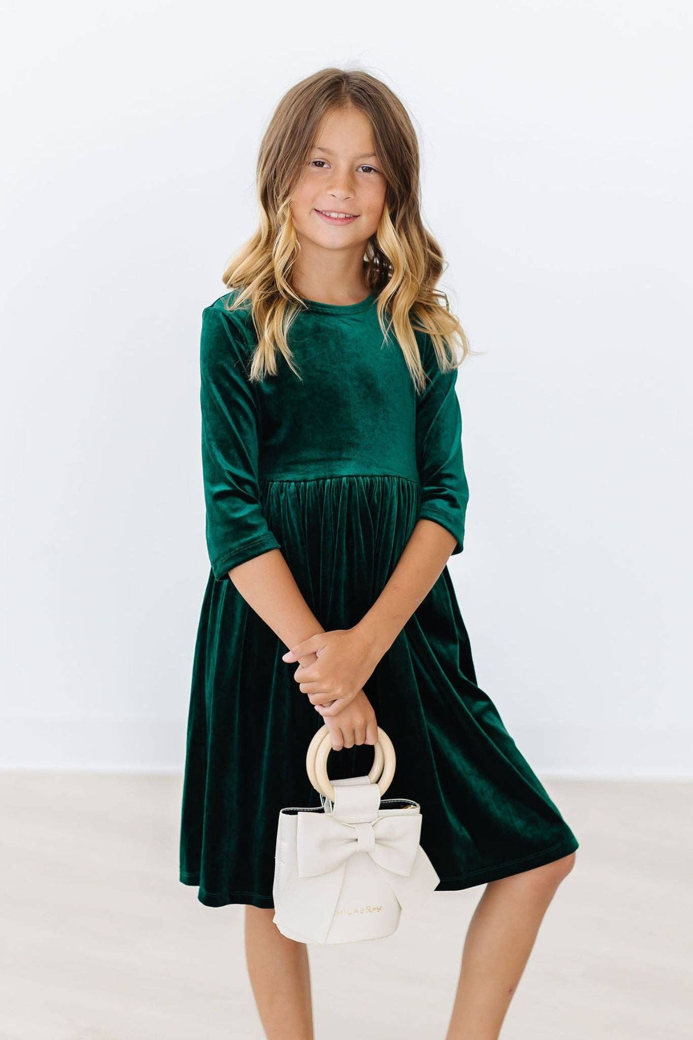 Hunter Green Velvet Twirl Dress - 5/6 Hunter Green Velvet Twirl Dress - 5/6