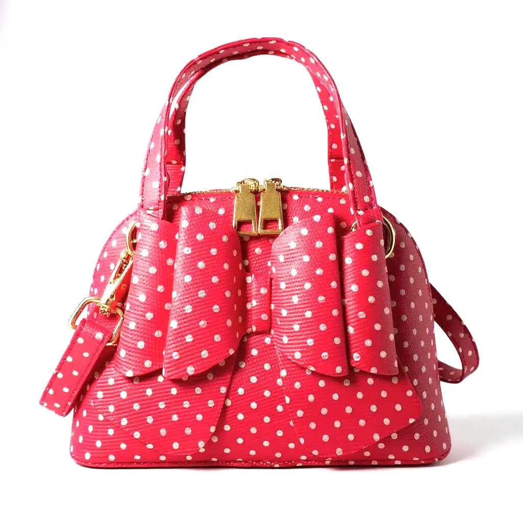 Pink Dot Canvas Purse | Margo
