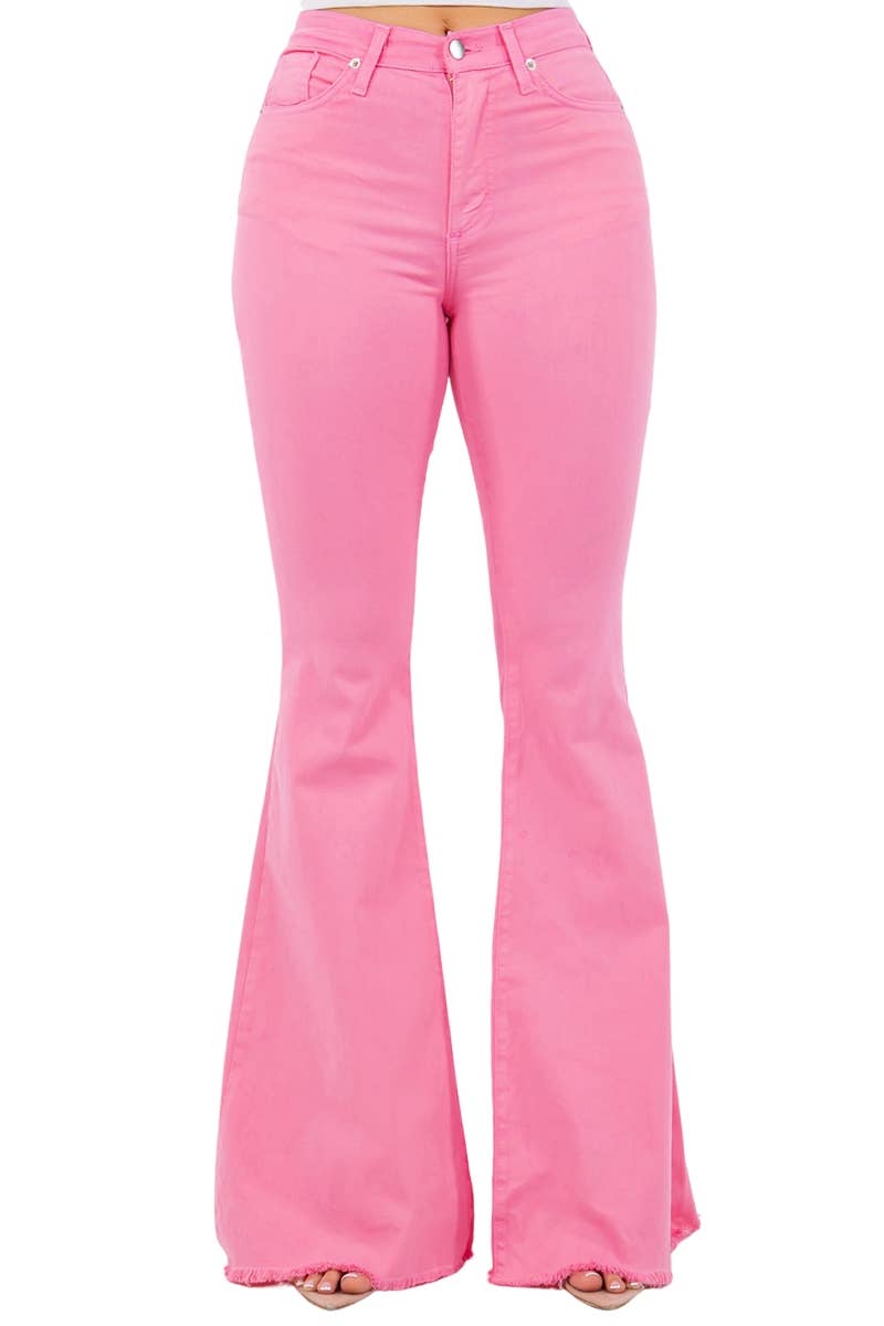 Bell Bottom Jean | Neon Pink