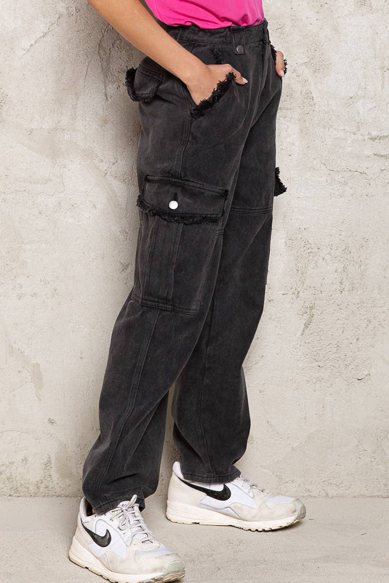Casual Cargo Pant | Black **FINAL SALE**