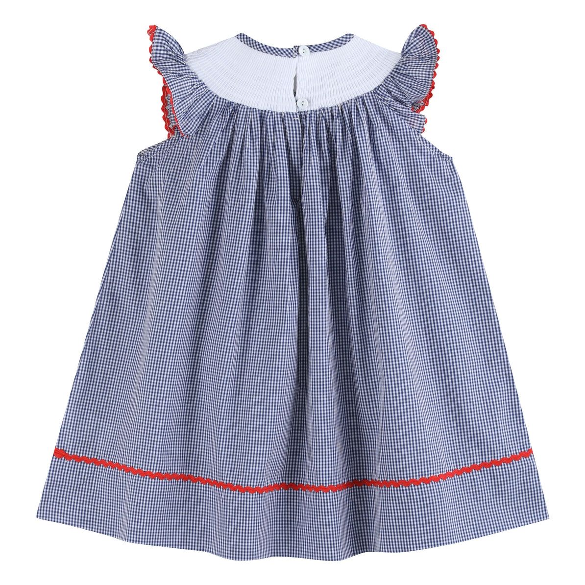 American Flag Blue Gingham Bishop Dress