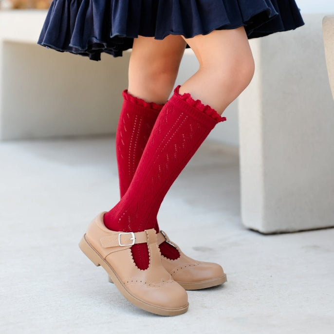 Fancy Lace Top Knee Highs