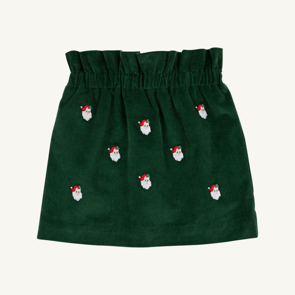 Critter Beasley Bag Skirt (Corduroy) | Grier Green with Santa Embroidery