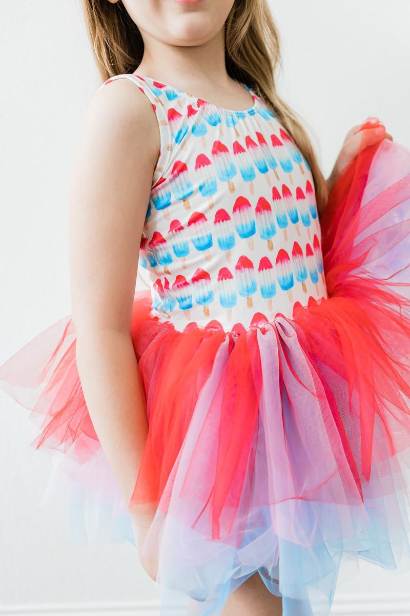 Red, White & Cute Tank Tutu Leotard **FINAL SALE**
