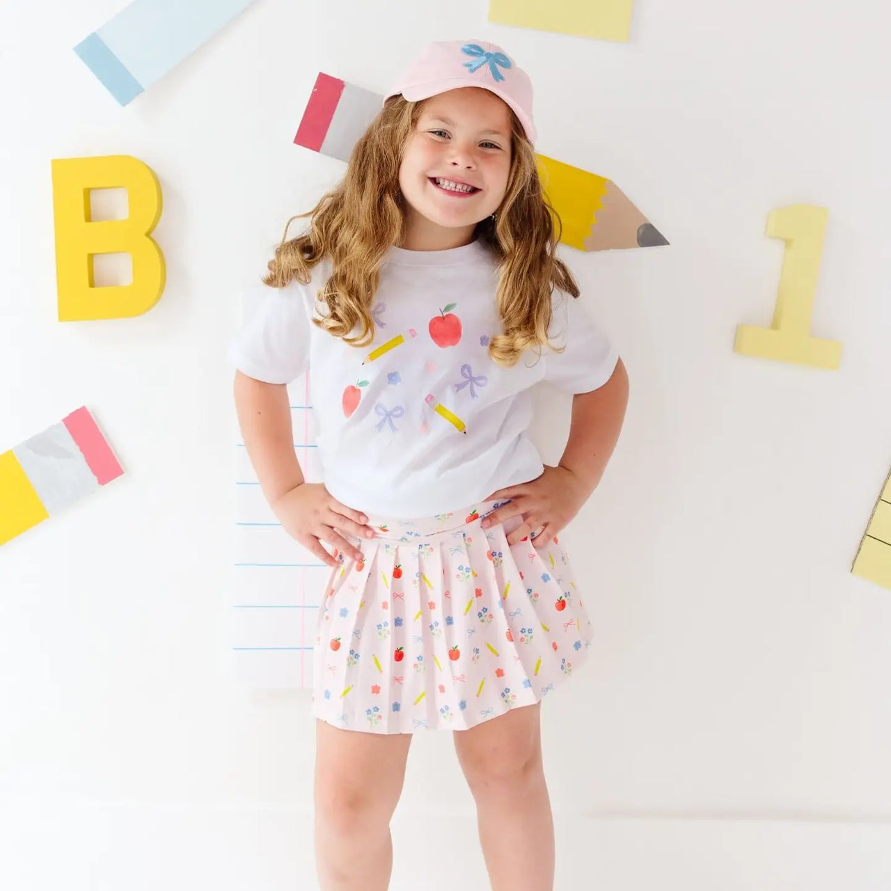 Ditsy Floral Back To School Short Sleeve T-Shirt | Kids