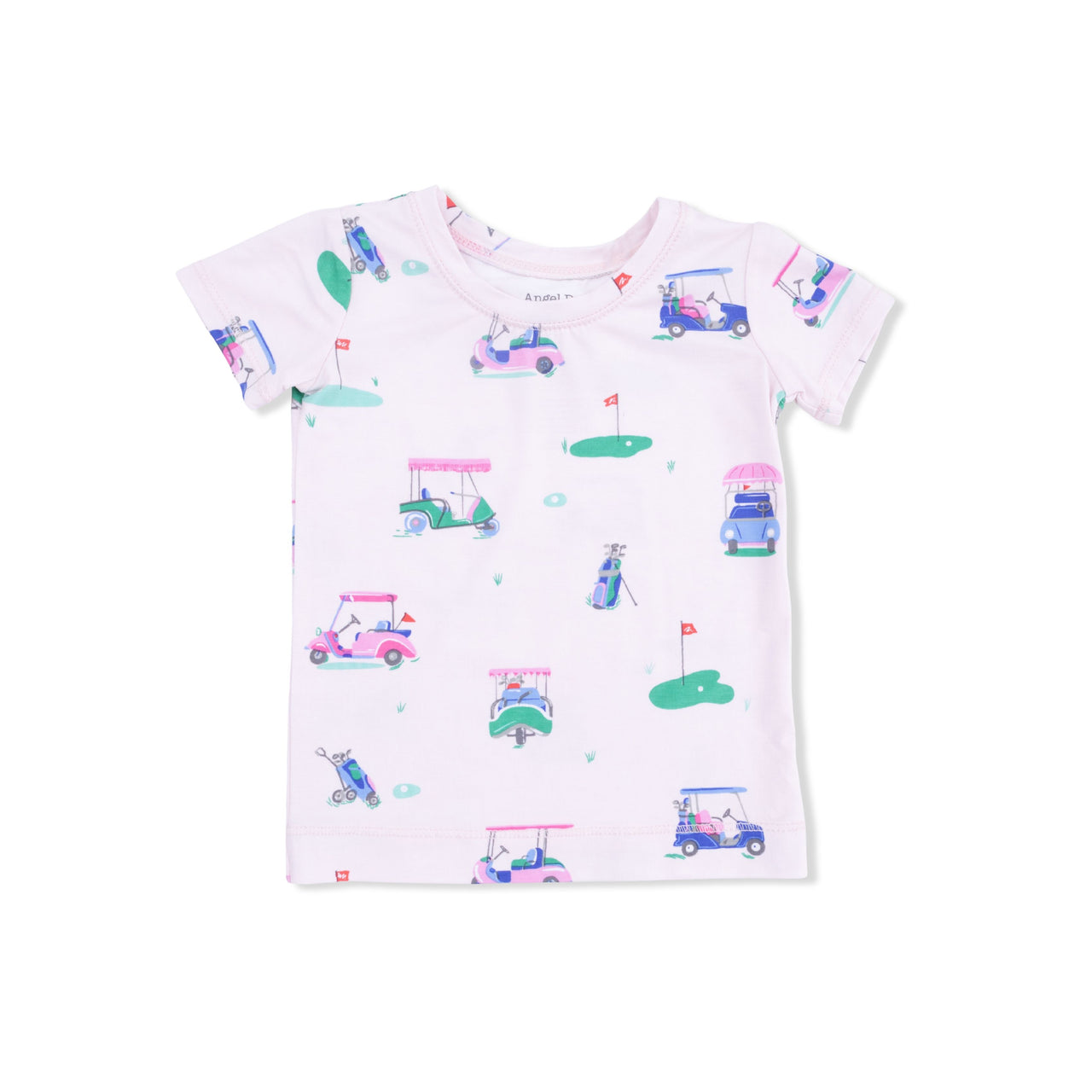 Short Sleeve Loungewear Set | Vintage Golf Carts Pink