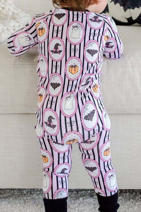 Halloween Glow-in-The-Dark Convertible Bamboo Zip Romper | Galloween