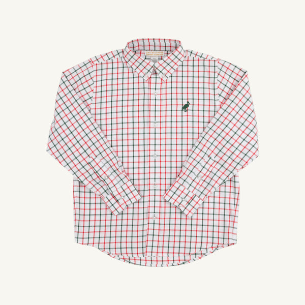 Dean's List Dress Shirt | Old Town Tattersall with Grier Green Stork