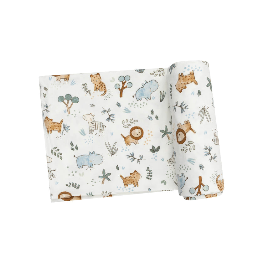 Bamboo Swaddle Blanket | Delicate Safari