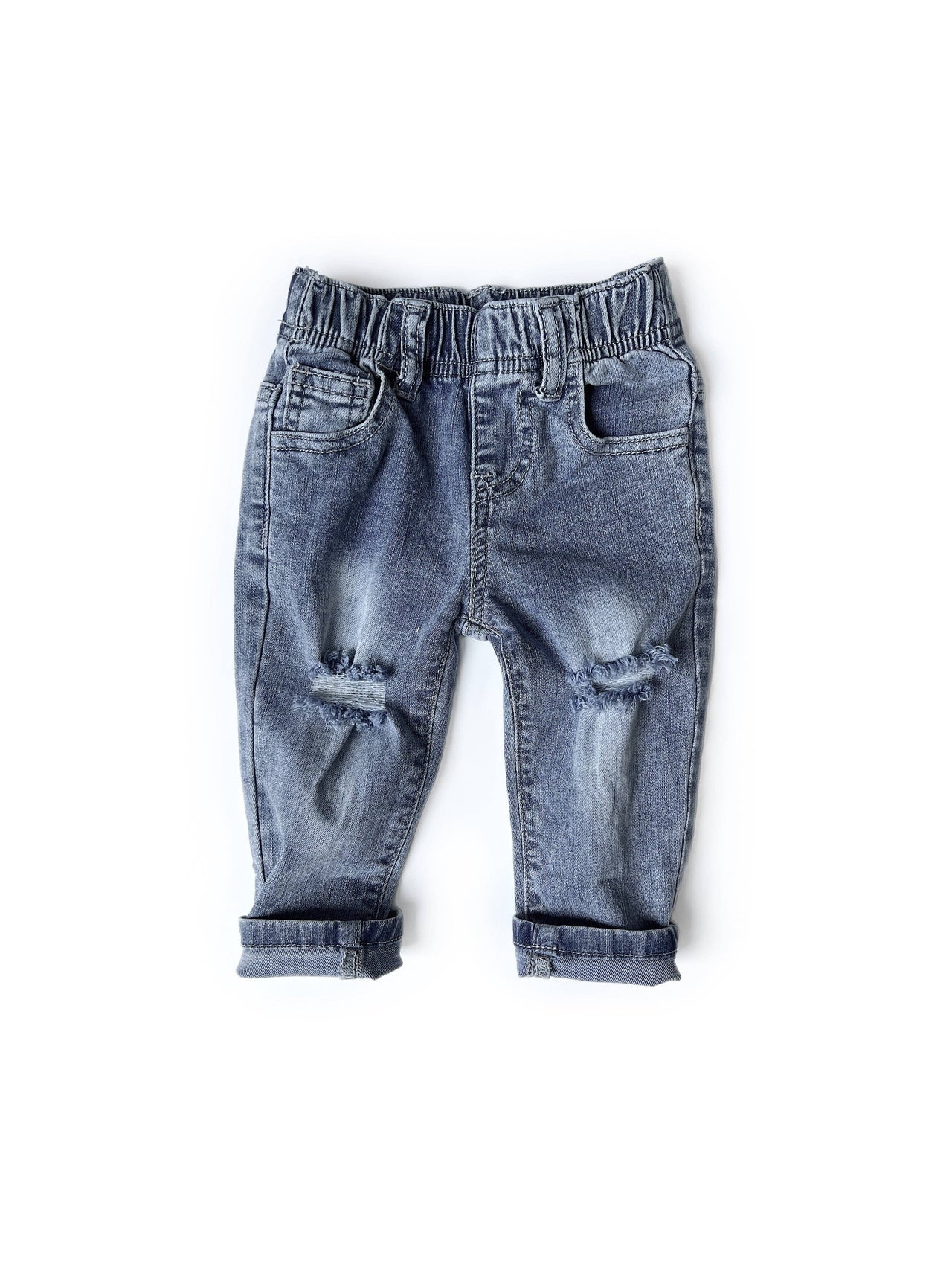 Boy's Relaxed Fit Distressed Denim Jeans