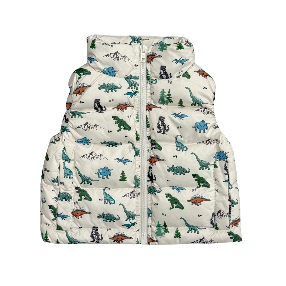 Kid's Puffer Vest | Dino Land