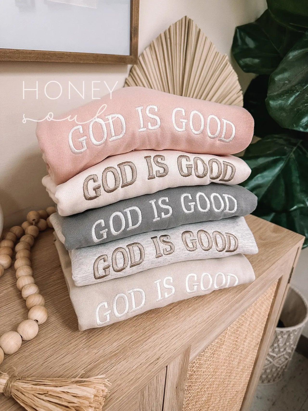 God is Good Sweatshirt | Oatmeal