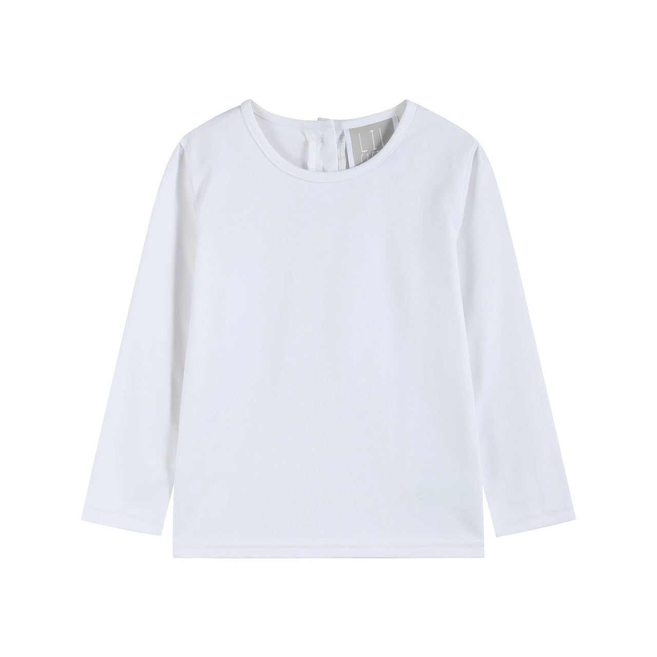 White Cotton Layering Girls Shirt