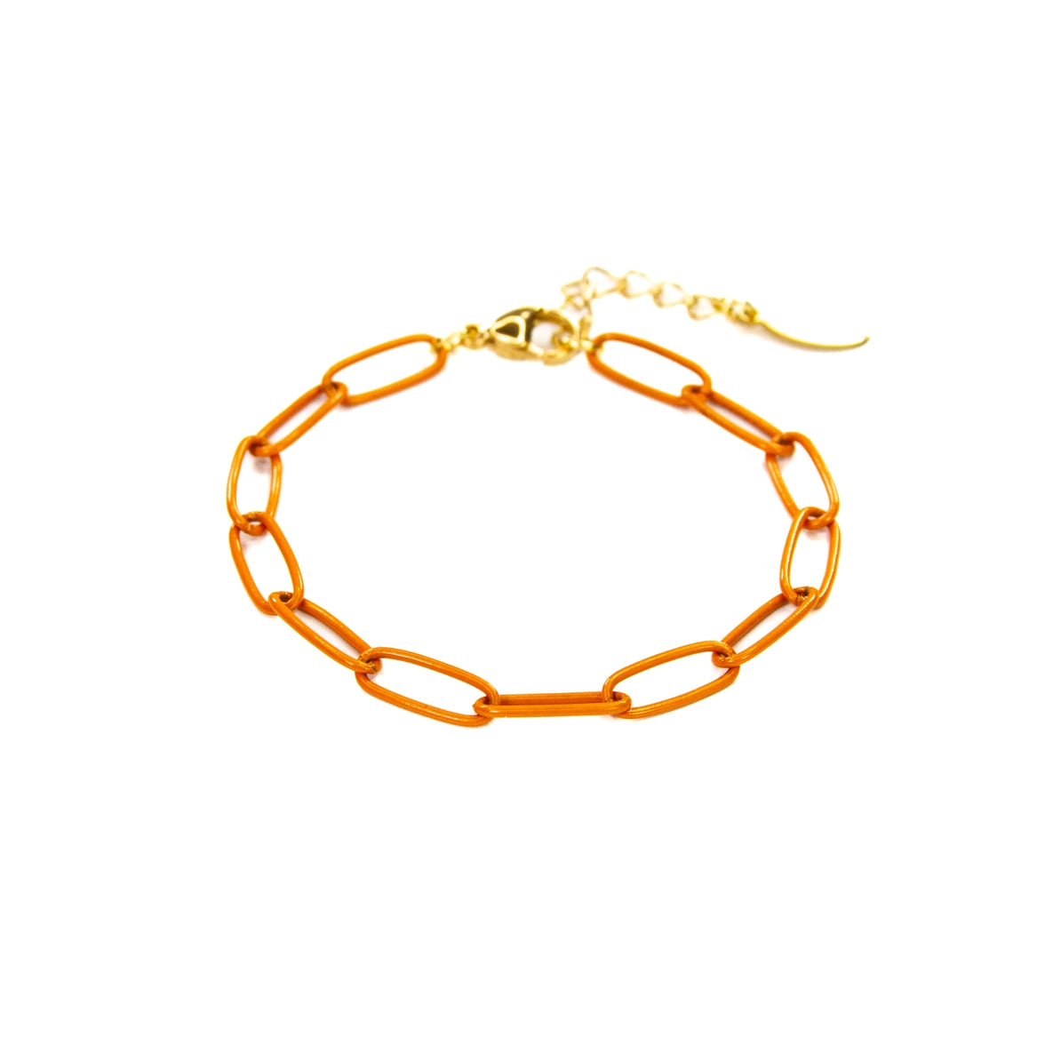 Orange Paperclip Bracelet