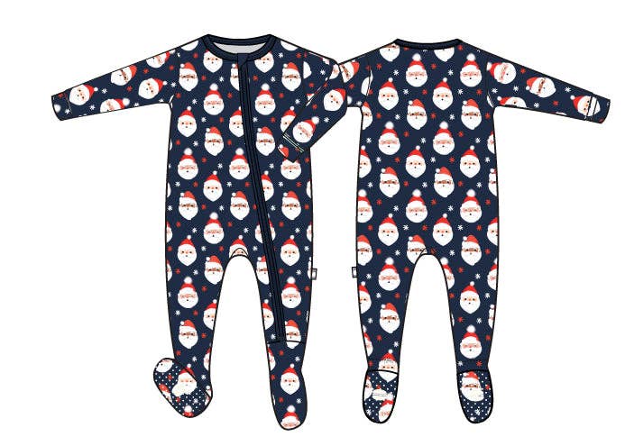 Vintage Santa Footie | Navy