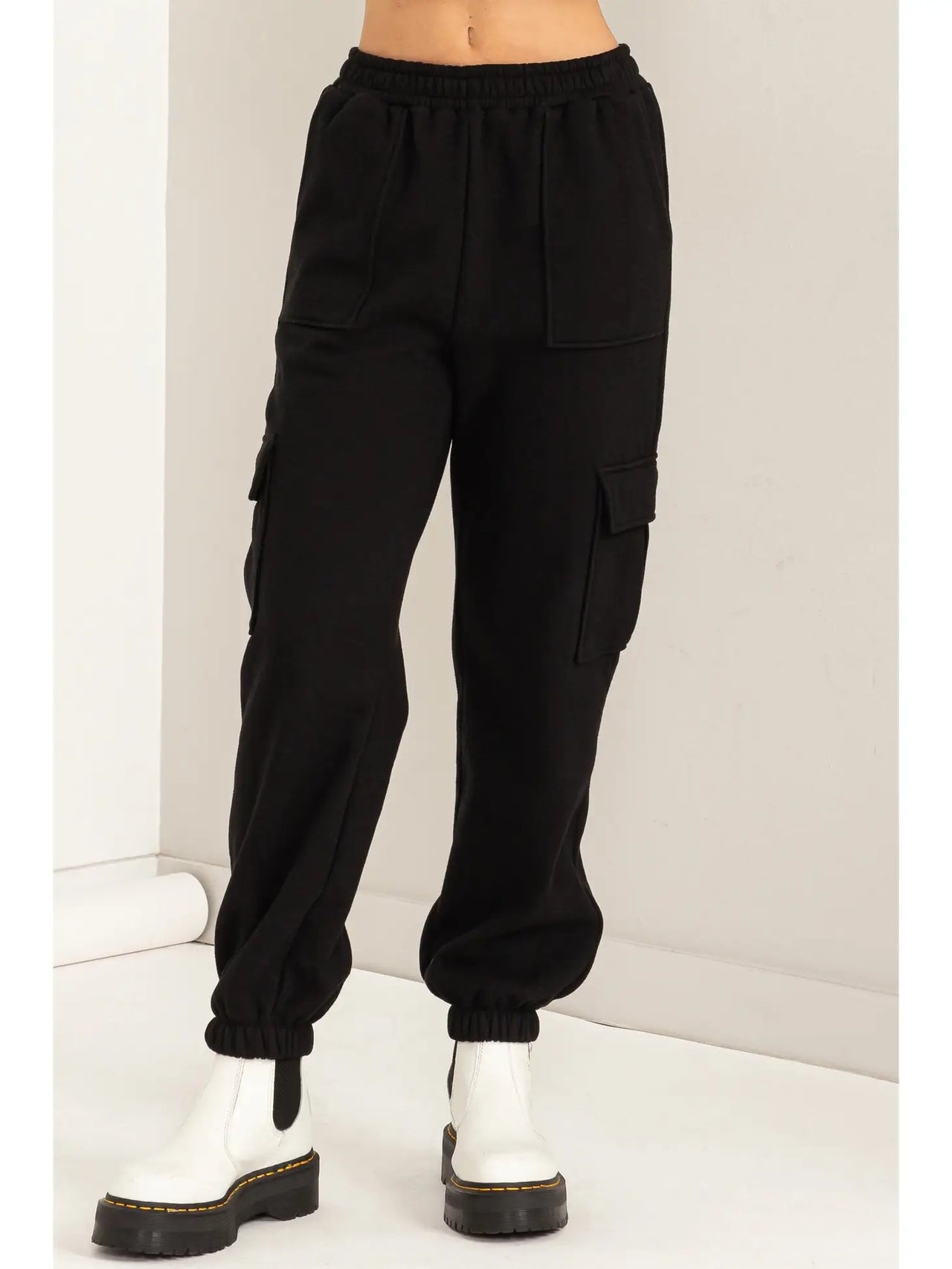 High Waisted Cargo Jogger Pants