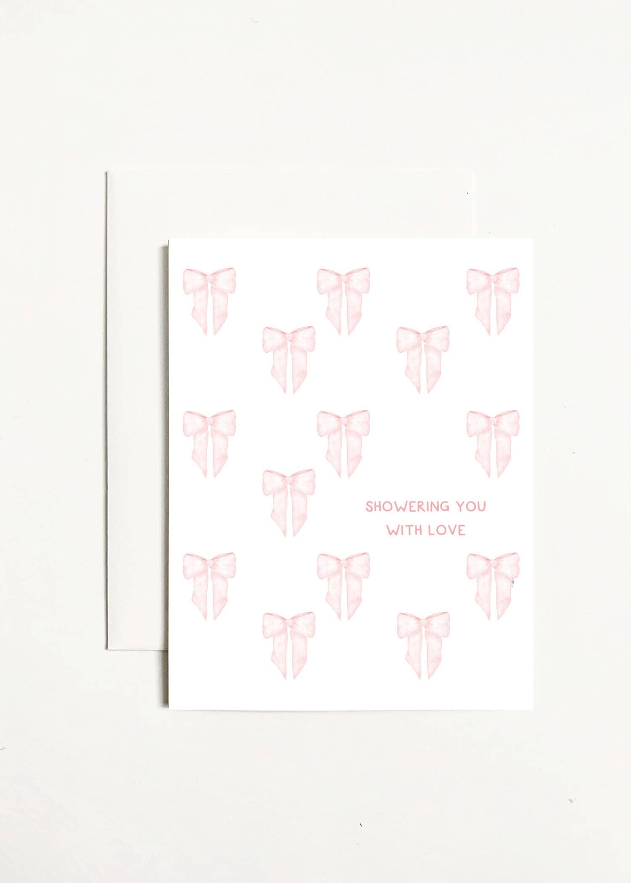 Showering You With Love - Pink Bows | Greeting Card