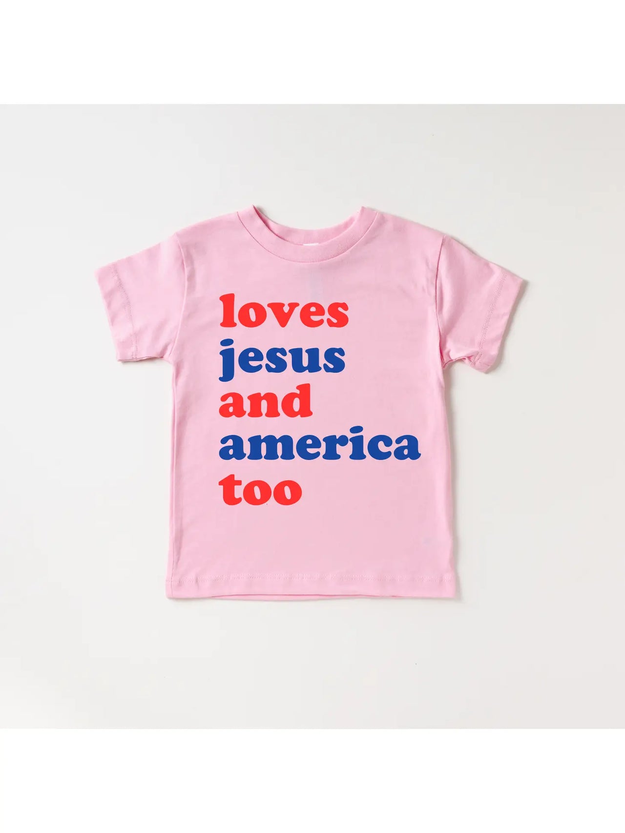 Toddler and Youth T-Shirt || Loves Jesus and America Too