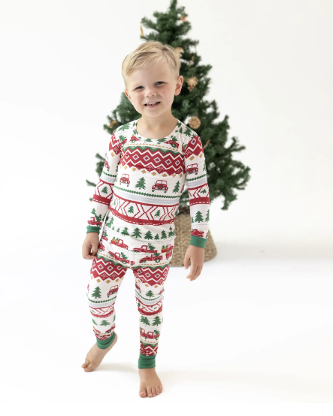 Long Sleeve Loungewear Set | Red Truck Fair Isle