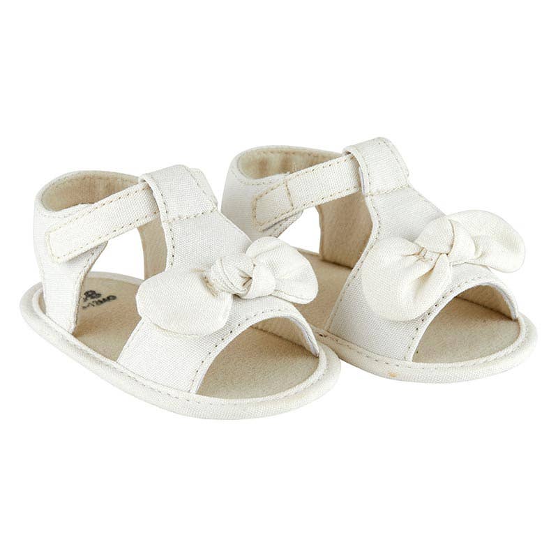 Bow Sandals - White (6-12M)